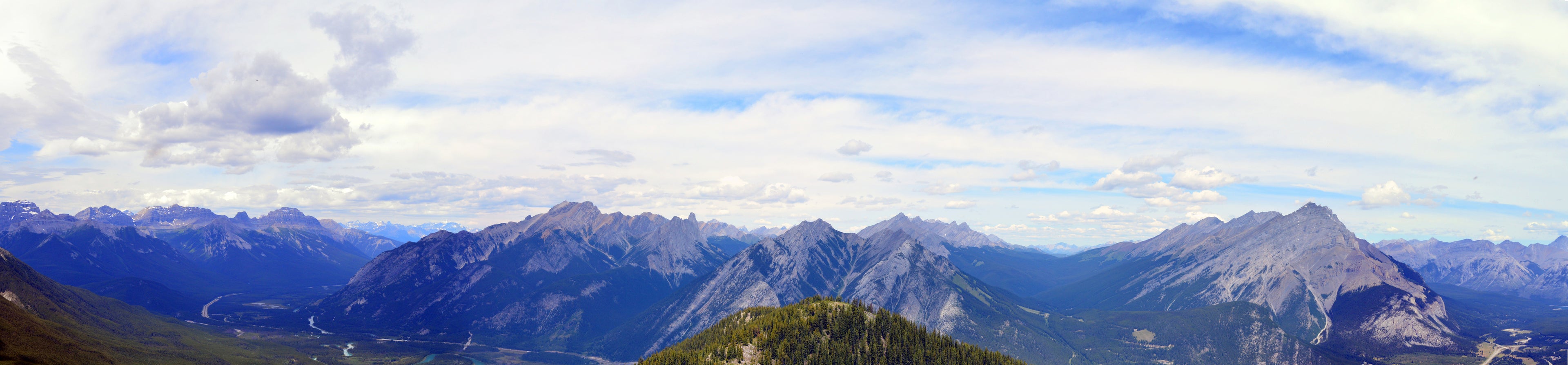 Panoramic mountain range inspiring wisdom